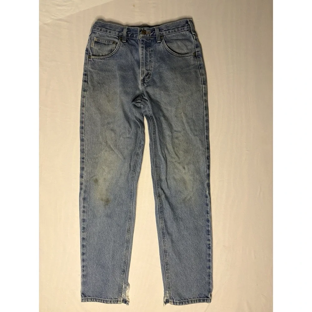 Vintage Carhartt Denim Jeans Men's Size 31x32 Blue Relaxed Fit Tapered B17 DST